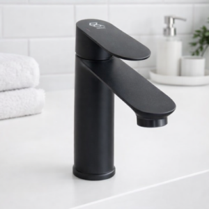 خلاط مغسلة جروف - أسود مطفي بتصميم عصري، مقاس وسط