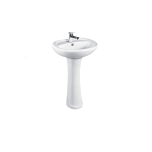 مغسلة أرضية خزفية بتصميم عصري — أبيض