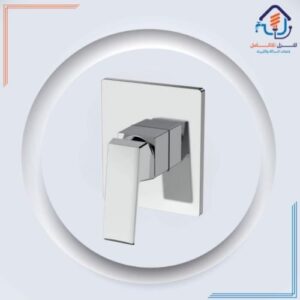 وجه خلاط شطاف مربع مخفي بتشطيب كروم عصري