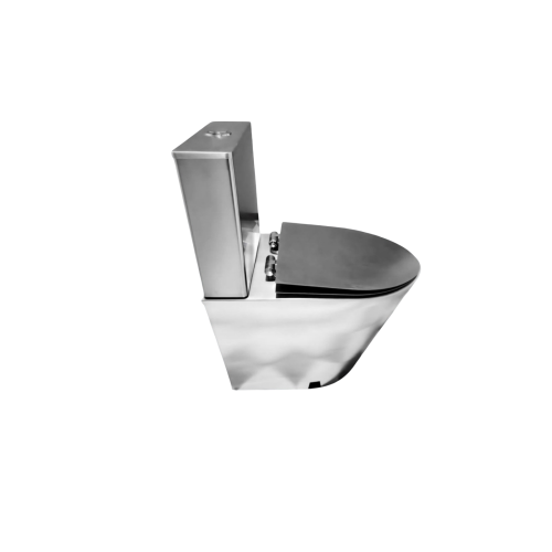 كرسي حمام أرضي إفرنجي من ستانلس ستيل بتصميم مودرن