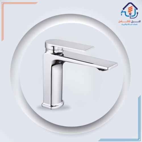 صنبور/خلاط مغسلة عصري مقاوم للصدأ — كروم/رمادي