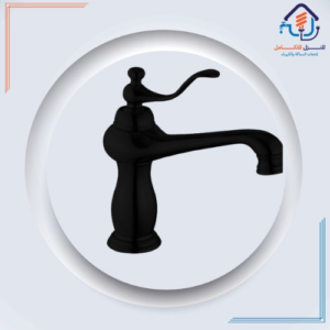 خلاط مغسلة قصير من ستانلس ستيل مقاوم للصدأ — أسود فاخر