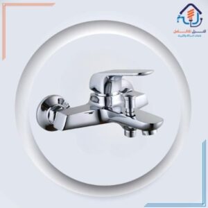 خلاط دش حمّام مطلي بالكروم ومقاوم للصدأ