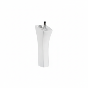 مغسلة حمام مودرن بتصميم برميل باللون الأبيض