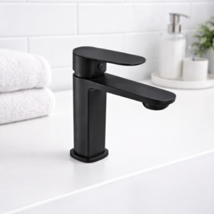 خلاط حوض مغسلة أسود مطفي بتشطيب برونزو