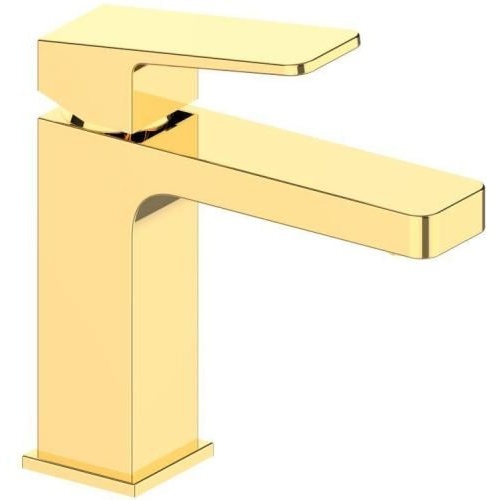 حنفية مغسلة قصيرة مقاومة للصدأ بتصميم فخم — ذهبي