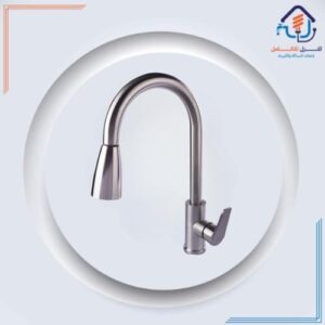 صنبور مطبخ قائم بذاته بفوهة دوارة — رمادي