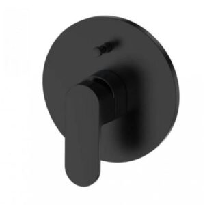 وجه خلاط دش مخفي دائري بتصميم خطين - برونزو - أسود مطفي