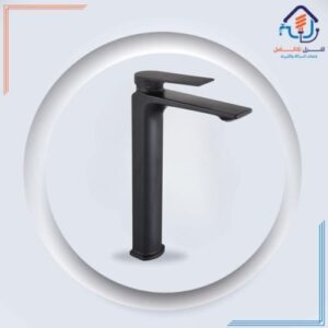 خلاط حوض مغسلة أسود بتصميم فاخر ومقاومة عالية للصدأ