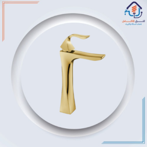 صنبور مغسلة مرتفع فاخر باللون الذهبي