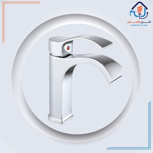 صنبور مغسلة قصير بطبقة كروم مضادة للصدأ — تصميم فاخر