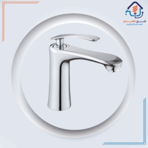 صنبور مغسلة قصير بتصميم عصري — رمادي مطفي مقاوم للصدأ