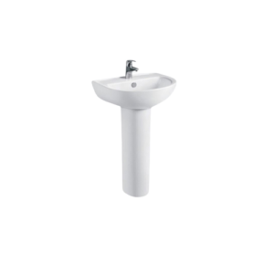 مغسلة أرضية خزفية بتصميم مودرن — أبيض