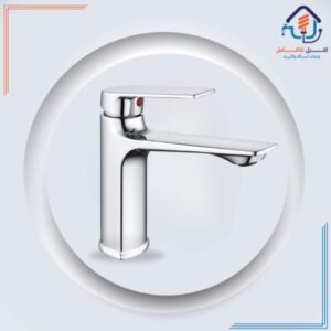 صنبور مغسلة قصير مقاوم للصدأ بتصميم فاخر – كروم