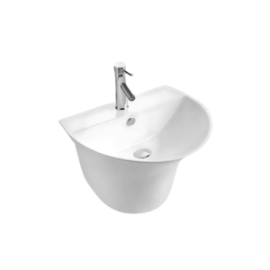 مغسلة حائطية من البورسلان — ستامينا (أبيض)