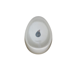 مبولة جدارية سيراميكية بتصميم دائري باللون الأبيض