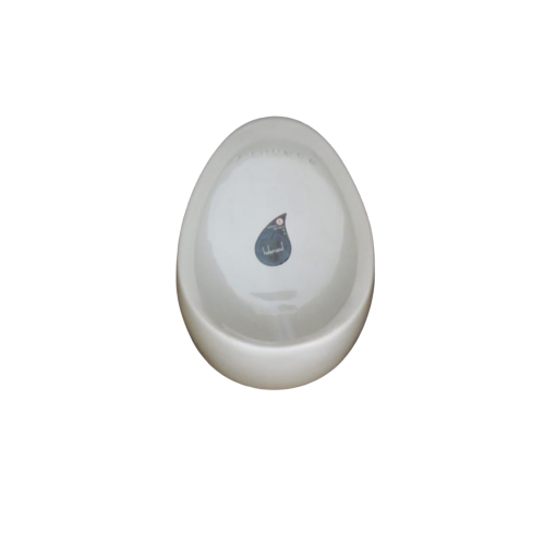 مبولة جدارية سيراميكية بتصميم دائري باللون الأبيض