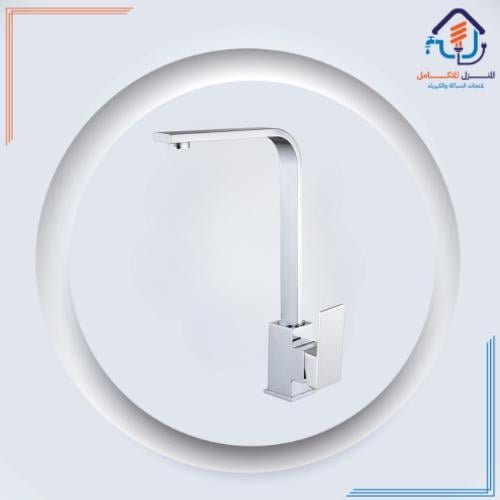 صنبور/خلاط أرضي للمطبخ بتشطيب كروم لامع