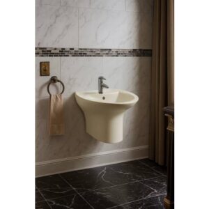 مغسلة حائطية معلقة بتصميم عصري - بيج