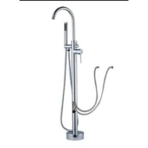 صنبور جاكوزي أرضي مستقل مع تصريف جداري - كروم