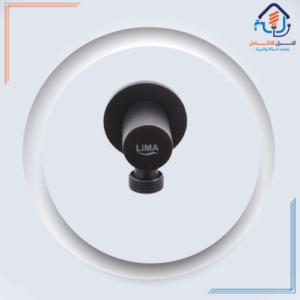 كوع خلاط دش مخفي بتصميم دائري — أسود مطفي