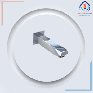 مخرج دش جداري مخفي - كروم لامع