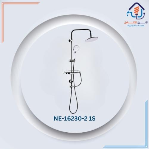 طقم عمود دش بتصميم دائري – تشطيب كرومي لامع