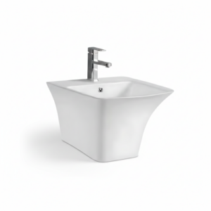 مغسلة سيراميكية مودرن مربعة - أبيض