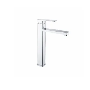 خلاط مغسلة طويل بتصميم فاخر وطبقة كروم مقاومة للصدأ