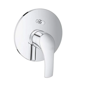 واجهة خلاط دش مخفية دائرية بمخرجين، بطلاء كروم لامع