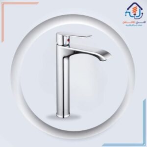 حنفية مغسلة عالية الارتفاع فاخرة بطلاء كرومي مقاوم للصدأ