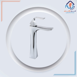 حنفية مغسلة طويلة بتشطيب كرومي فاخر ومقاومة للصدأ