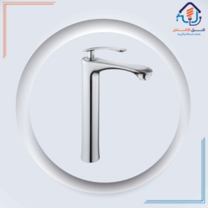 خلاط مغسلة مرتفع بتصميم فاخر وتشطيب كروم مقاوم للصدأ