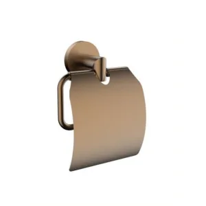 حامل مناديل للحمام بغطاء من تريدكس — أسود ونحاسي