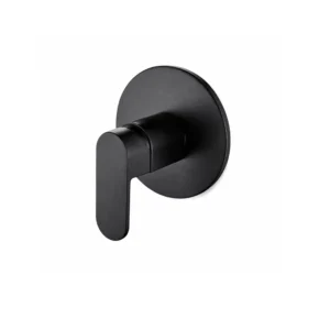 لوحة وجه خلاط دش مخفي دائرية بوضعيتي تشغيل — أسود مطفي