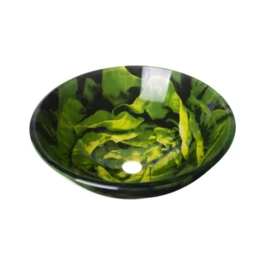 حوض زجاجي للمطبخ متعدد الألوان — أطقم صحية بتصميم عصري باللون الأخضر للاستخدام اليومي | SINDBAD لمسة طبيعية فاخرة