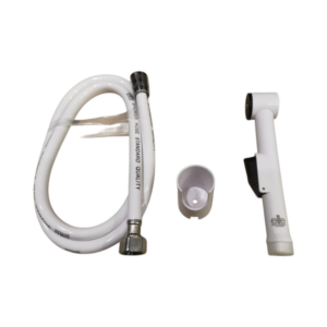 شطاف يدوي أبيض مع خرطوم وحامل من إليت