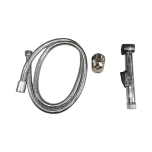 طقم شطاف مياه معدني مع خرطوم ستانلس ستيل وحامل جداري للتثبيت