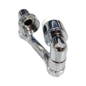 مرشّح حنفية دوّار موفّر للمياه — رأس معدني مطلي كروم مع فوهة بلاستيكية