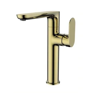 خلاط مغسلة مرتفع بمقبض واحد من تريدكس بتشطيب ذهبي