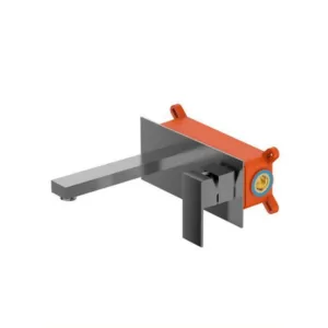 خلاط حوض جداري بمقبض واحد — تريدكس (كروم/رمادي)