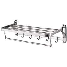 حامل مناشف جداري من ستامينا مزود بقضيب وخطافات — تشطيب كروم