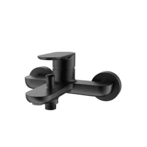 خلاط دش جداري بمقبض واحد مكشوف - ترادكس، كروم/أسود