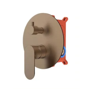 خلاط دش مخفي بذراع مفردة من ترادكس — أسود مطفي مع تشطيب نحاسي