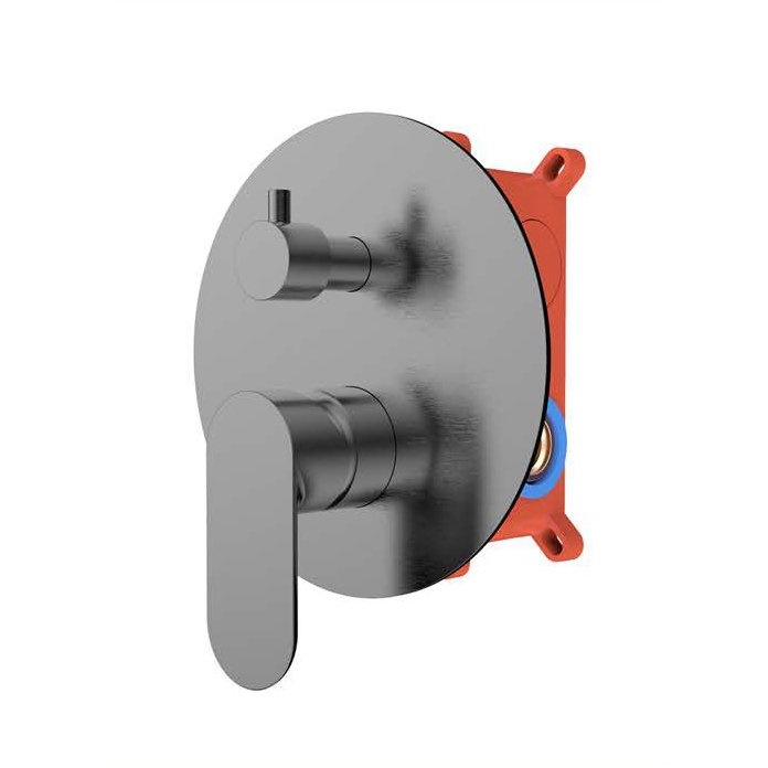 خلاط دش مخفي بمقبض تحكم واحد — ترادكس — أسود مطفي/رمادي