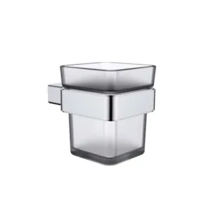 حامل أكواب زجاجي للحمام من تريدكس بتشطيب كروم