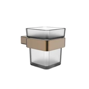 حامل أكواب للحمام من تريدكس — كروم بلمسة نحاسية