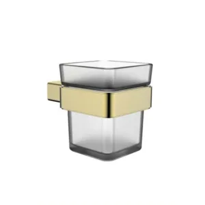 حامل كوب للحمام من تريدكس بتشطيب كرومي وذهبي