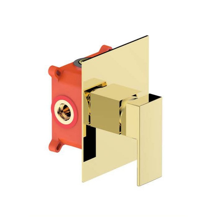 خلاط دش مخفي بمقبض واحد من تريدكس بتشطيب كروم وذهبي