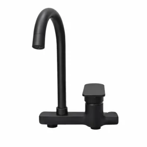 صنبور حائط للمطبخ بتصميم أنيق باللون الأسود — مقاوم للتآكل وسهل التنظيف | Dinis — جودة ألمانية عالية